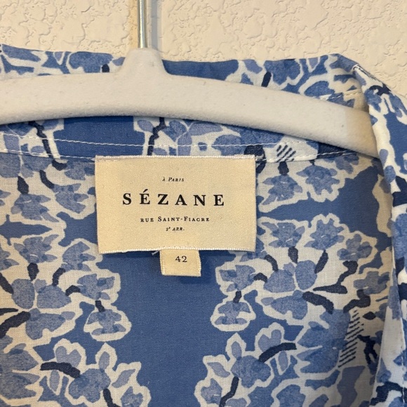 Sezane Pierro Blue and White Floral - Picture 5 of 6